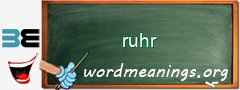 WordMeaning blackboard for ruhr